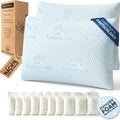 Memory Foam Kissen - Kopfkissen 40x80 höhenverstellbar - Pillows for Sleeping für Seitenschläfer und andere - Premium Füllung gegen Nackenschmerzen - richtige Höhe einfach Finden