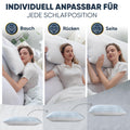 Memory Foam Kissen - Kopfkissen 40x80 höhenverstellbar - Pillows for Sleeping für Seitenschläfer und andere - Premium Füllung gegen Nackenschmerzen - richtige Höhe einfach Finden